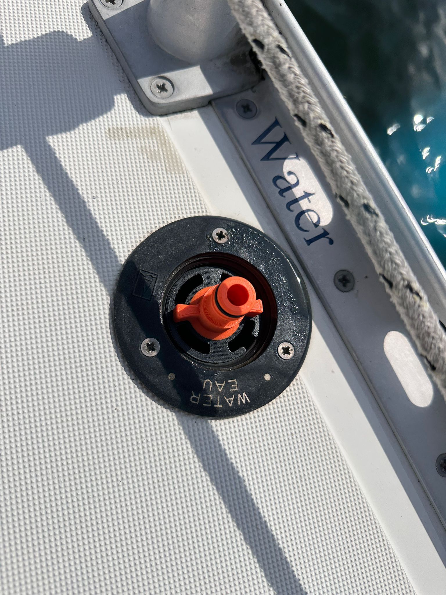 Wipple in gebruik bij watertank